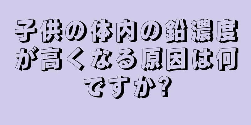 子供の体内の鉛濃度が高くなる原因は何ですか?