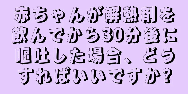 赤ちゃんが解熱剤を飲んでから30分後に嘔吐した場合、どうすればいいですか?