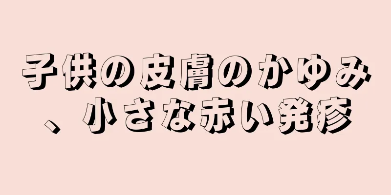 子供の皮膚のかゆみ、小さな赤い発疹