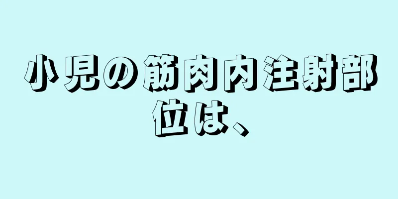 小児の筋肉内注射部位は、