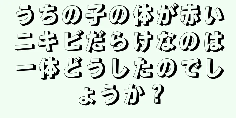 うちの子の体が赤いニキビだらけなのは一体どうしたのでしょうか？