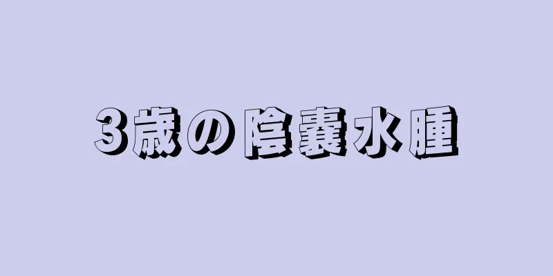 3歳の陰嚢水腫