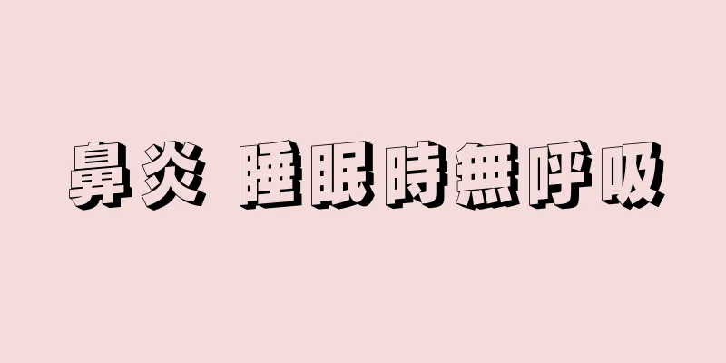 鼻炎 睡眠時無呼吸