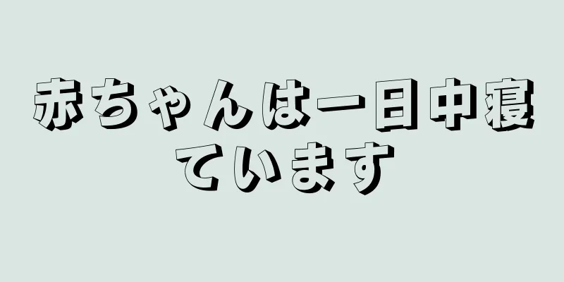 赤ちゃんは一日中寝ています