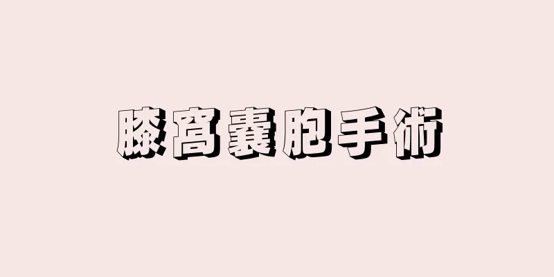 膝窩嚢胞手術