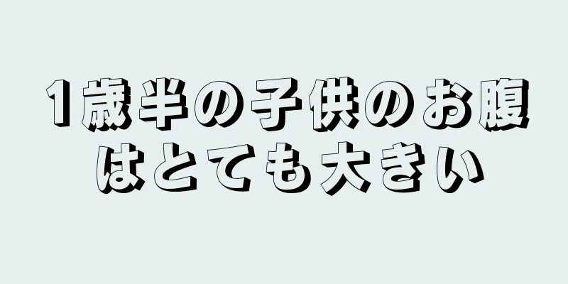 1歳半の子供のお腹はとても大きい