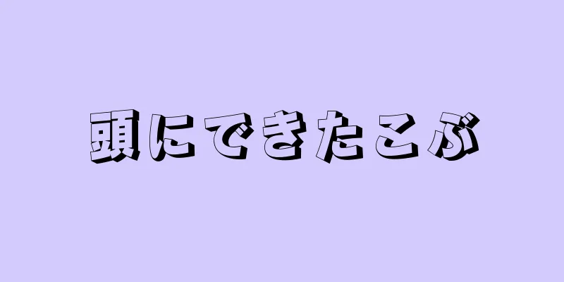 頭にできたこぶ