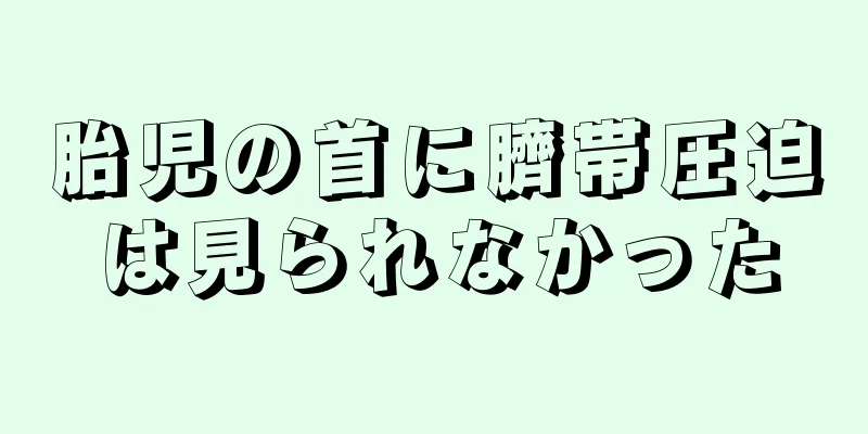 胎児の首に臍帯圧迫は見られなかった
