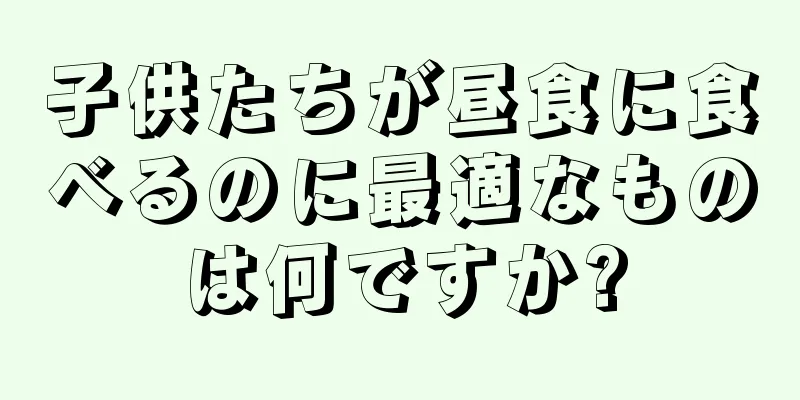 子供たちが昼食に食べるのに最適なものは何ですか?