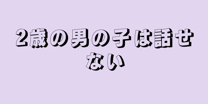 2歳の男の子は話せない