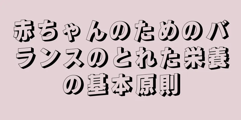 赤ちゃんのためのバランスのとれた栄養の基本原則