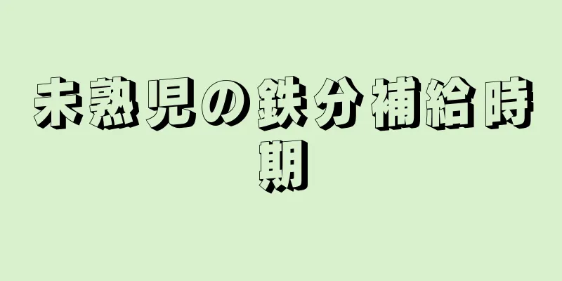 未熟児の鉄分補給時期