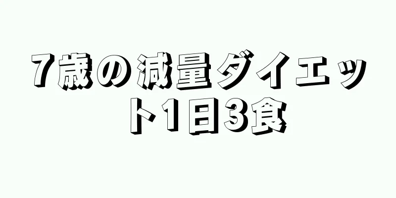 7歳の減量ダイエット1日3食