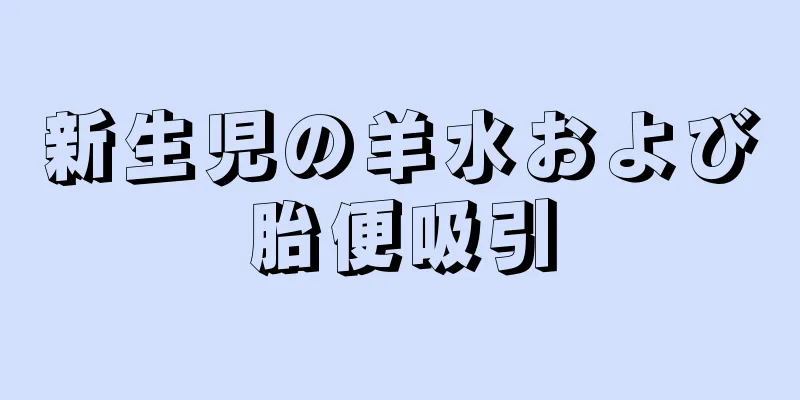 新生児の羊水および胎便吸引