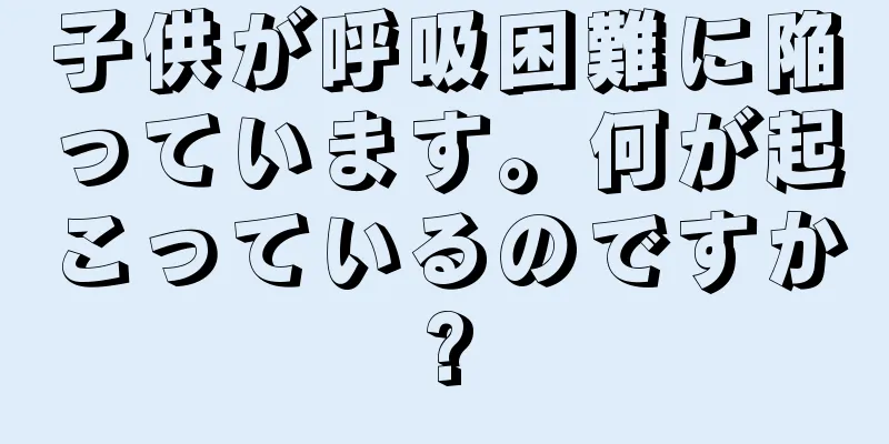 子供が呼吸困難に陥っています。何が起こっているのですか?