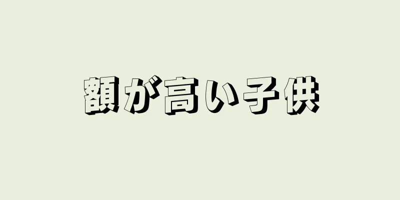 額が高い子供