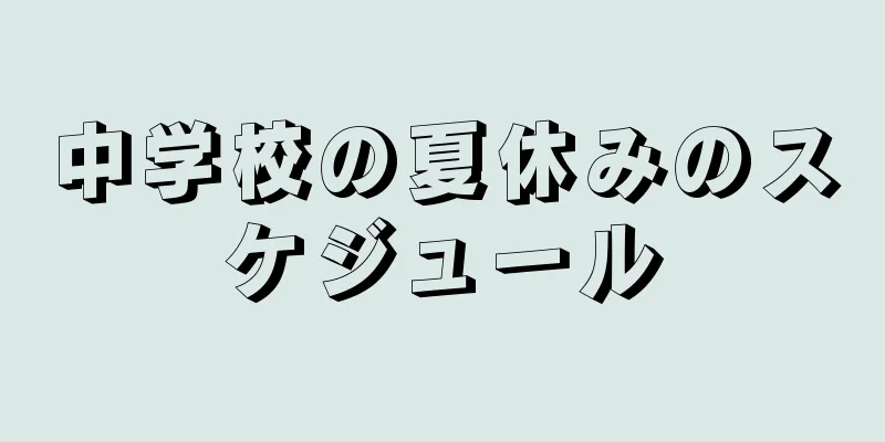 中学校の夏休みのスケジュール