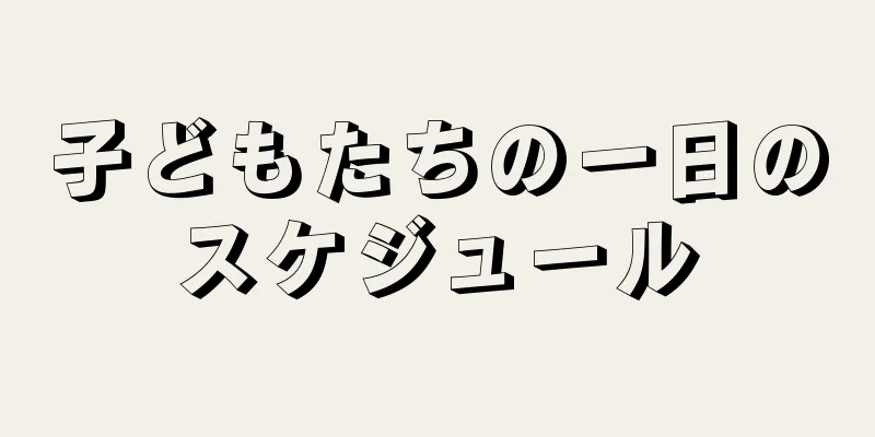 子どもたちの一日のスケジュール