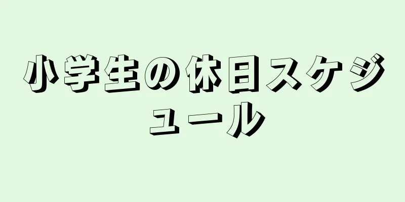 小学生の休日スケジュール