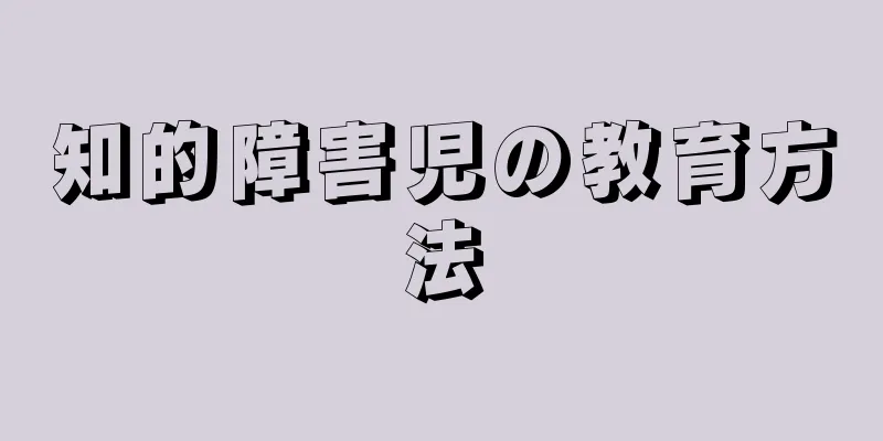 知的障害児の教育方法