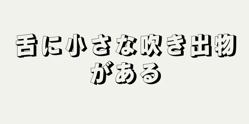 舌に小さな吹き出物がある