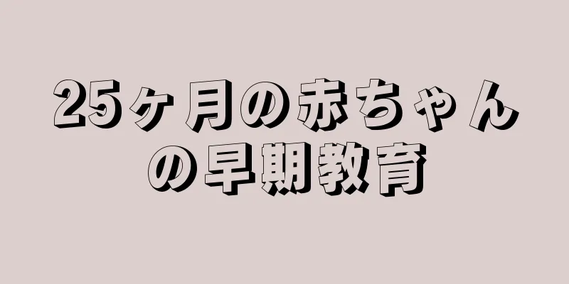 25ヶ月の赤ちゃんの早期教育