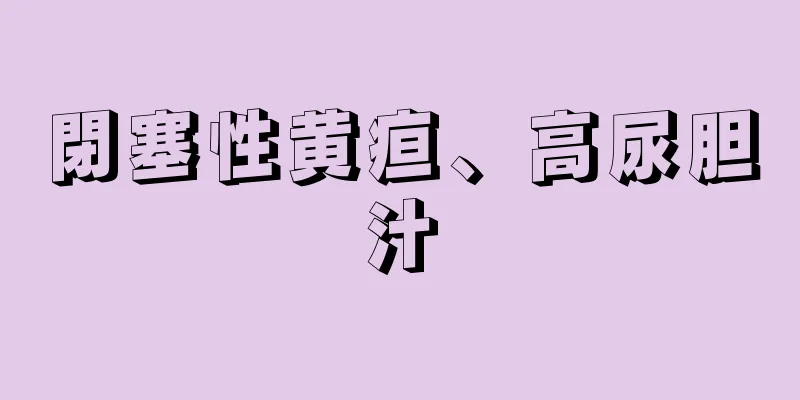 閉塞性黄疸、高尿胆汁