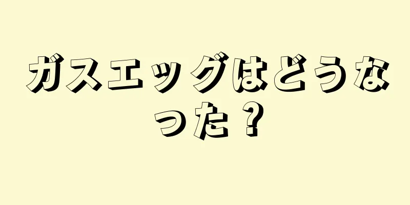 ガスエッグはどうなった？