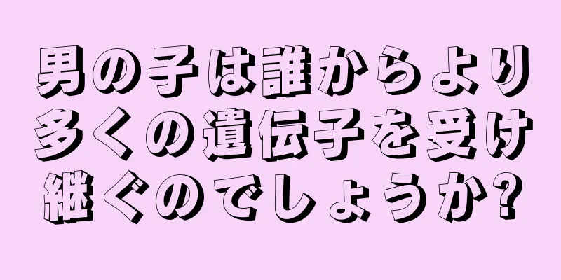 男の子は誰からより多くの遺伝子を受け継ぐのでしょうか?