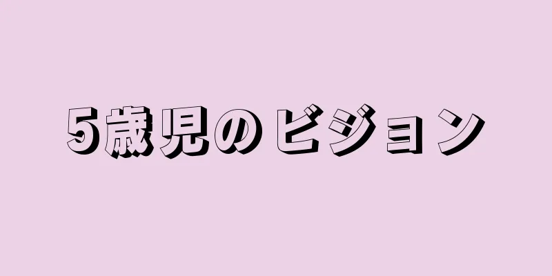5歳児のビジョン