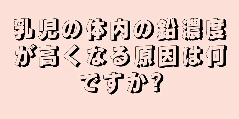 乳児の体内の鉛濃度が高くなる原因は何ですか?