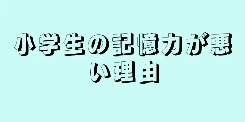 小学生の記憶力が悪い理由