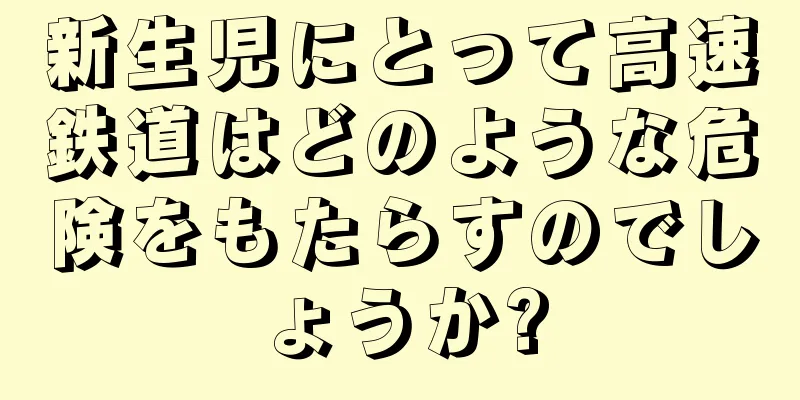 新生児にとって高速鉄道はどのような危険をもたらすのでしょうか?