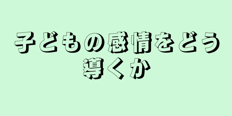 子どもの感情をどう導くか