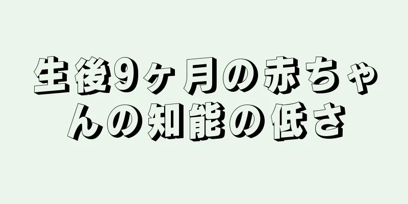 生後9ヶ月の赤ちゃんの知能の低さ