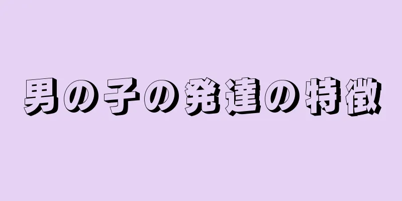 男の子の発達の特徴