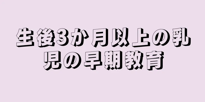 生後3か月以上の乳児の早期教育