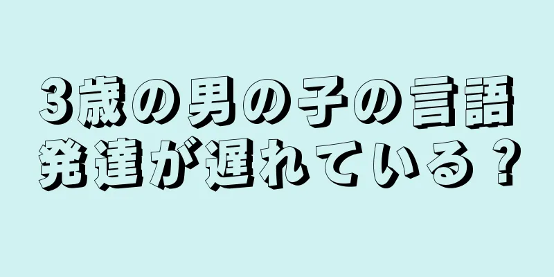 3歳の男の子の言語発達が遅れている？