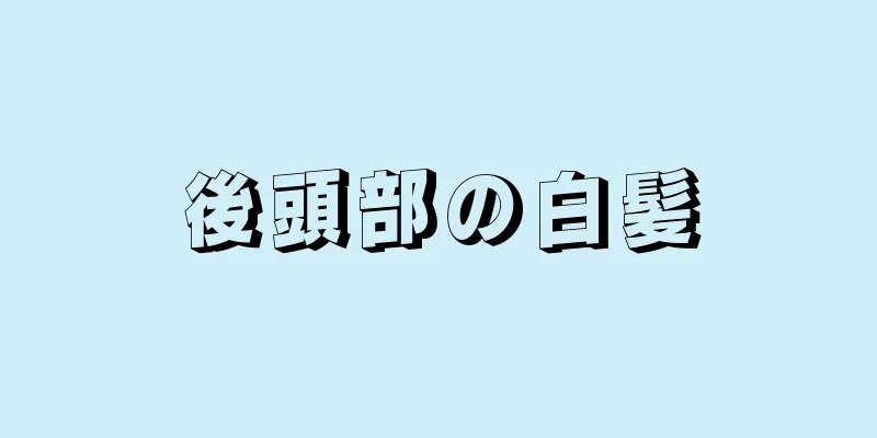 後頭部の白髪
