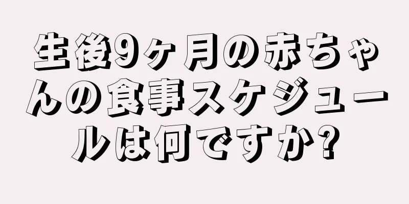 生後9ヶ月の赤ちゃんの食事スケジュールは何ですか?
