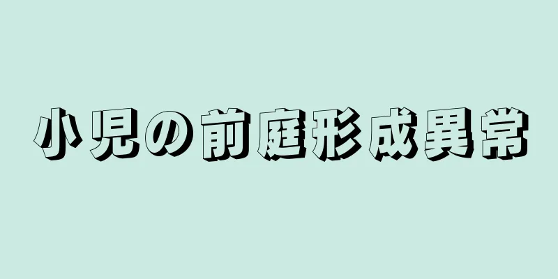 小児の前庭形成異常