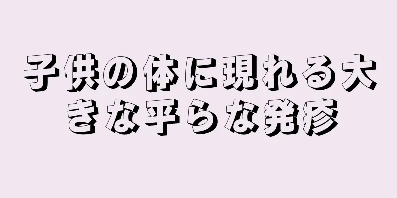 子供の体に現れる大きな平らな発疹