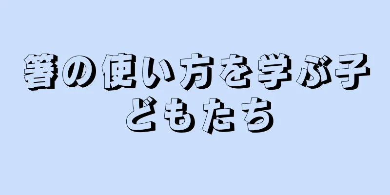 箸の使い方を学ぶ子どもたち