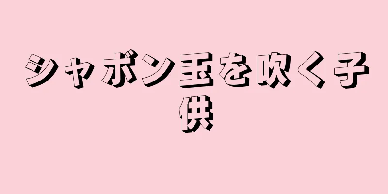 シャボン玉を吹く子供