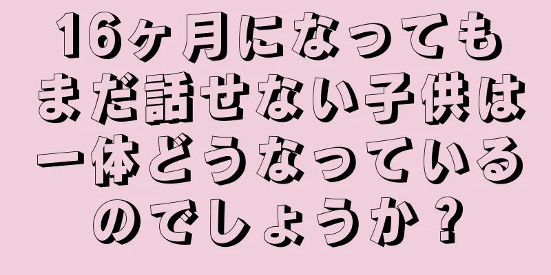 16ヶ月になってもまだ話せない子供は一体どうなっているのでしょうか？