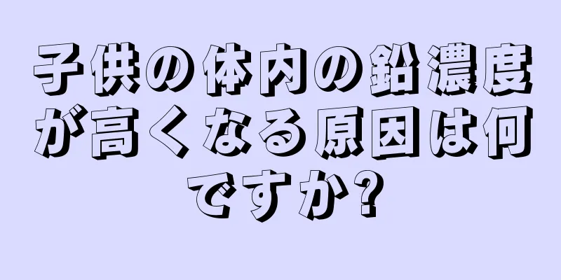 子供の体内の鉛濃度が高くなる原因は何ですか?