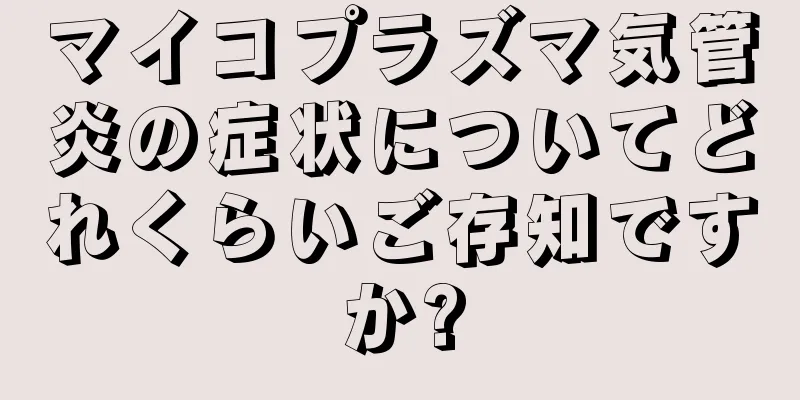 マイコプラズマ気管炎の症状についてどれくらいご存知ですか?