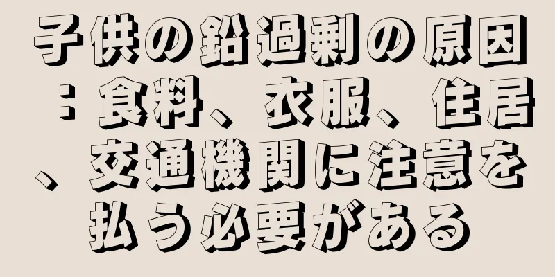 子供の鉛過剰の原因：食料、衣服、住居、交通機関に注意を払う必要がある