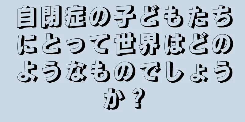 自閉症の子どもたちにとって世界はどのようなものでしょうか？