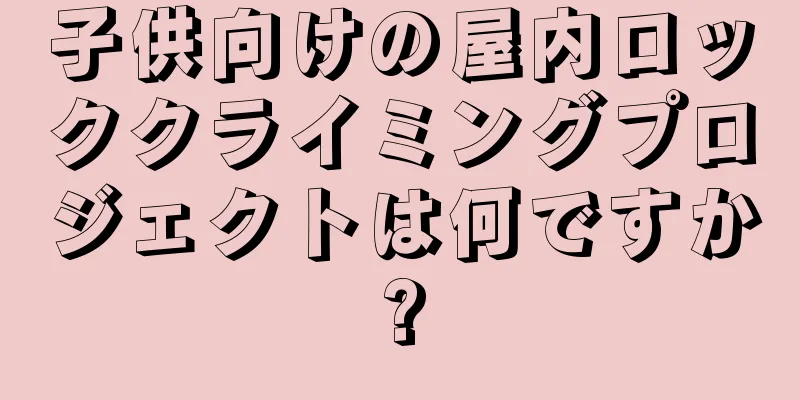 子供向けの屋内ロッククライミングプロジェクトは何ですか?
